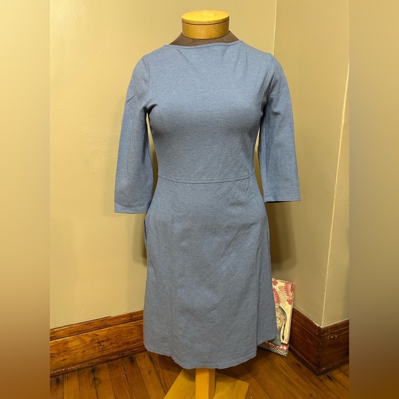 BOSS Hugo Boss Dress Knee Length Sheath in Sky Blue Career Missing Size Tag - Picture 1 of 9